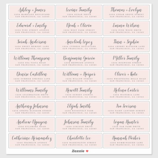 Anpassbare Gästeschriften für Hochzeiten Aufkleber (Blatt)