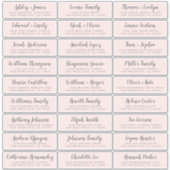 Anpassbare Gästeschriften für Hochzeiten Aufkleber (Vorderseite)