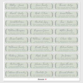 Anpassbare Gästeschriften für Hochzeiten Aufkleber