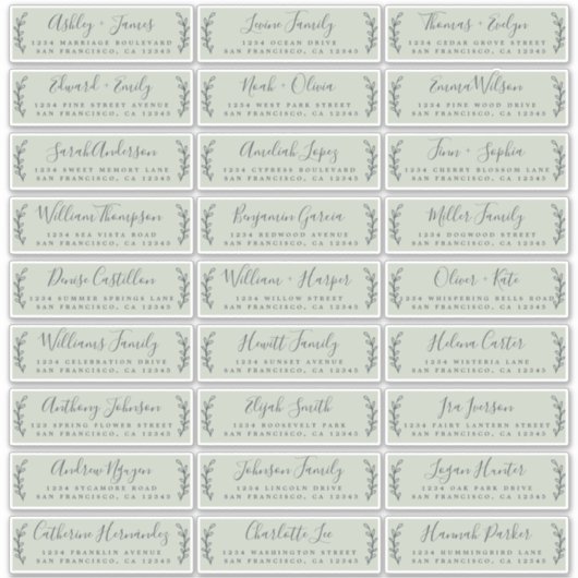 Anpassbare Gästeschriften für Hochzeiten Aufkleber (Vorderseite)