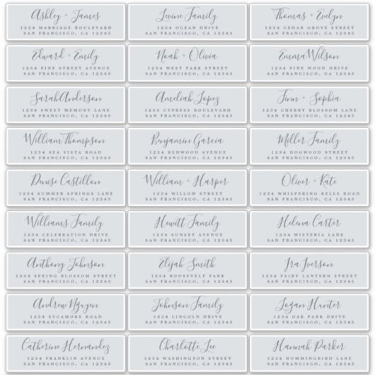 Anpassbare Gästeschriften für Hochzeiten Aufkleber (Vorderseite)