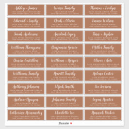 Anpassbare Gästeschriften für Hochzeiten Aufkleber