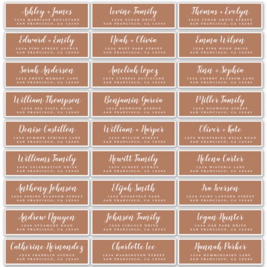 Anpassbare Gästeschriften für Hochzeiten Aufkleber (Vorderseite)