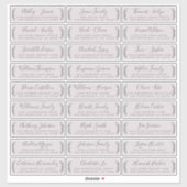 Anpassbare Gästeschriften für Hochzeiten Aufkleber (Blatt)