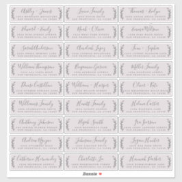 Anpassbare Gästeschriften für Hochzeiten Aufkleber