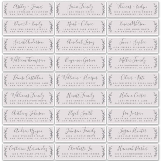 Anpassbare Gästeschriften für Hochzeiten Aufkleber (Vorderseite)