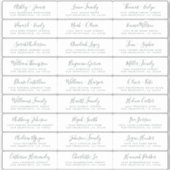 Anpassbare Gästeschriften für Hochzeiten Aufkleber (Vorderseite)