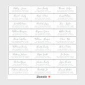 Anpassbare Gästeschriften für Hochzeiten Aufkleber (Blatt)