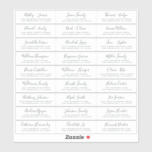 Anpassbare Gästeschriften für Hochzeiten Aufkleber (Blatt)