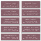 Anpassbare Gästeschriften für Hochzeiten Aufkleber (Vorderseite)