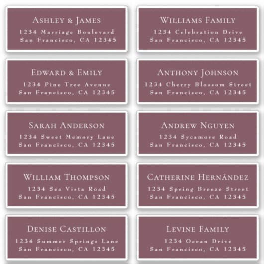 Anpassbare Gästeschriften für Hochzeiten Aufkleber (Vorderseite)