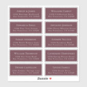 Anpassbare Gästeschriften für Hochzeiten Aufkleber (Blatt)