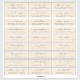 Anpassbare Gästeschriften für Hochzeiten Aufkleber