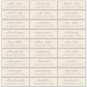 Anpassbare Gästeschriften für Hochzeiten Aufkleber (Vorderseite)