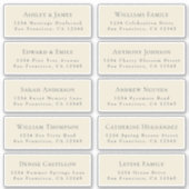 Anpassbare Gästeschriften für Hochzeiten Aufkleber (Vorderseite)