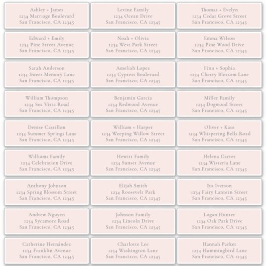 Anpassbare Gästeschriften für Hochzeiten Aufkleber (Vorderseite)