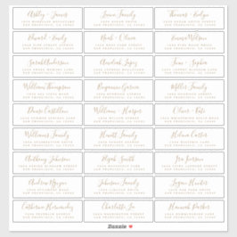Anpassbare Gästeschriften für Hochzeiten Aufkleber