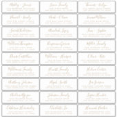 Anpassbare Gästeschriften für Hochzeiten Aufkleber (Vorderseite)