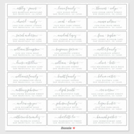 Anpassbare Gästeschriften für Hochzeiten Aufkleber