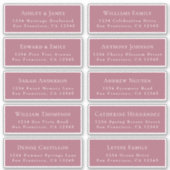 Anpassbare Gästeschriften für Hochzeiten Aufkleber (Vorderseite)