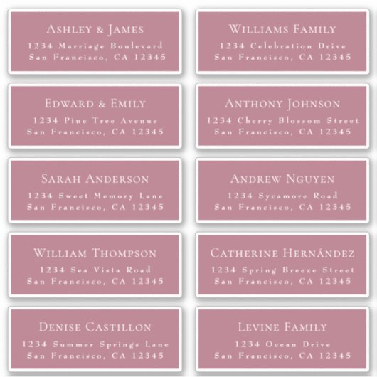 Anpassbare Gästeschriften für Hochzeiten Aufkleber (Vorderseite)