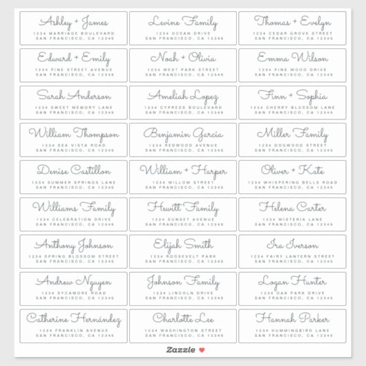 Anpassbare Gästeschriften für Hochzeiten Aufkleber (Blatt)