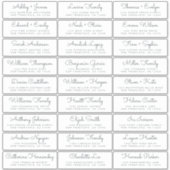 Anpassbare Gästeschriften für Hochzeiten Aufkleber (Vorderseite)