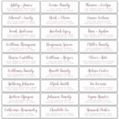 Anpassbare Gästeschriften für Hochzeiten Aufkleber (Vorderseite)