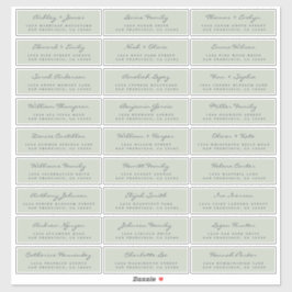 Anpassbare Gästeschriften für Hochzeiten Aufkleber