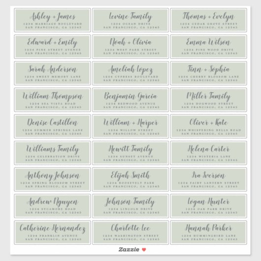 Anpassbare Gästeschriften für Hochzeiten Aufkleber (Blatt)