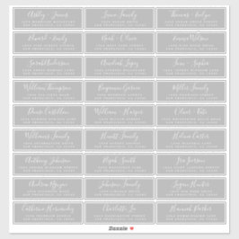 Anpassbare Gästeschriften für Hochzeiten Aufkleber