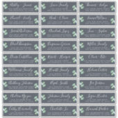 Anpassbare Gästeschriften für Hochzeiten Aufkleber (Vorderseite)