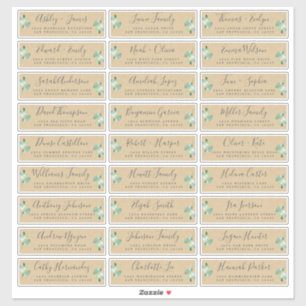 Anpassbare Gästeschriften für Hochzeiten Aufkleber