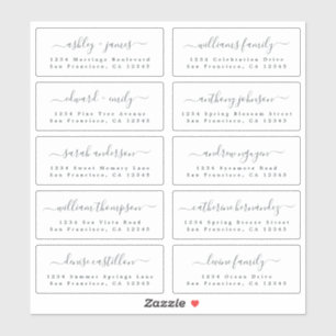 Anpassbare Gästeschriften für Hochzeiten Aufkleber