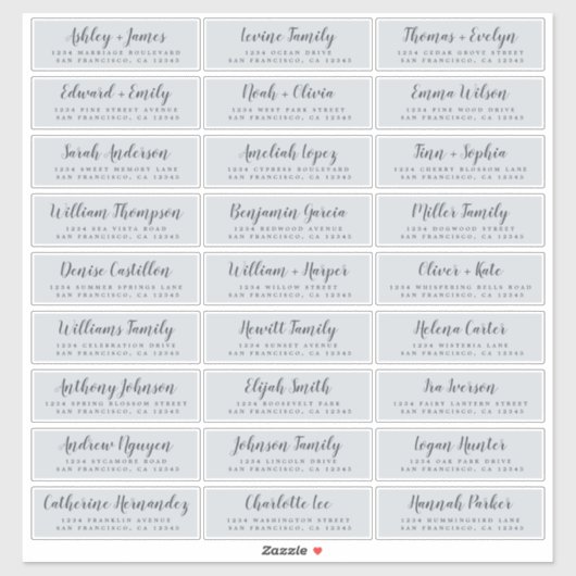 Anpassbare Gästeschriften für Hochzeiten Aufkleber (Blatt)