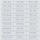 Anpassbare Gästeschriften für Hochzeiten Aufkleber (Vorderseite)