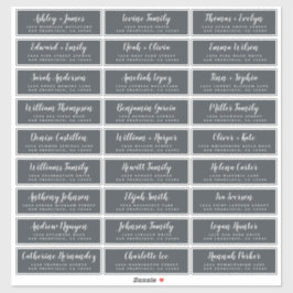 Anpassbare Gästeschriften für Hochzeiten Aufkleber