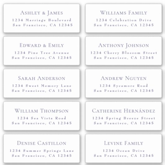 Anpassbare Gästeschriften für Hochzeiten Aufkleber (Vorderseite)