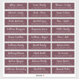 Anpassbare Gästeschriften für Hochzeiten Aufkleber