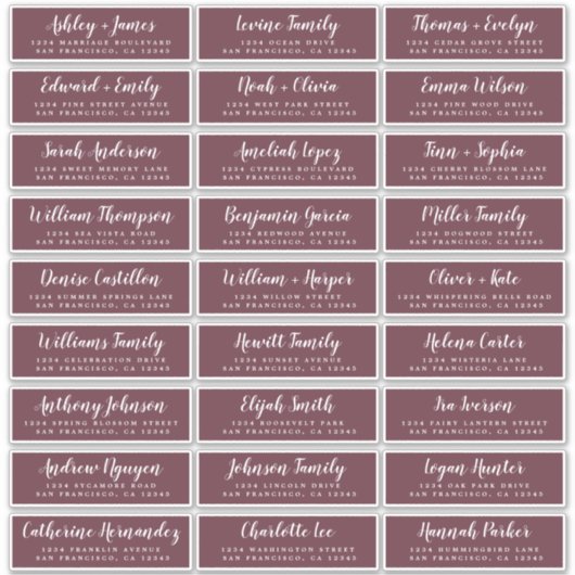 Anpassbare Gästeschriften für Hochzeiten Aufkleber (Vorderseite)