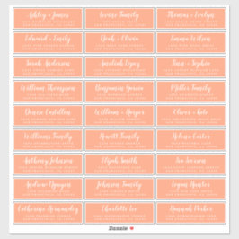 Anpassbare Gästeschriften für Hochzeiten Aufkleber