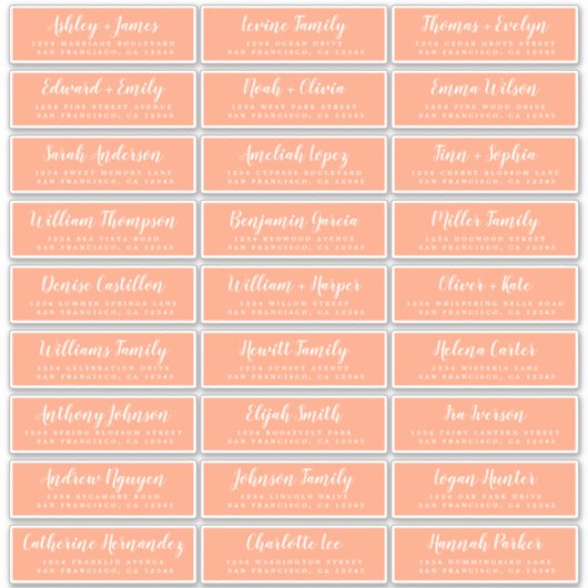 Anpassbare Gästeschriften für Hochzeiten Aufkleber (Vorderseite)