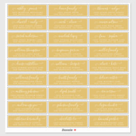 Anpassbare Gästeschriften für Hochzeiten Aufkleber