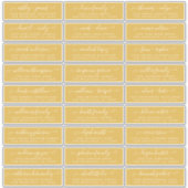 Anpassbare Gästeschriften für Hochzeiten Aufkleber (Vorderseite)