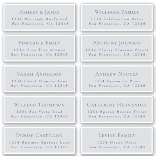 Anpassbare Gästeschriften für Hochzeiten Aufkleber (Vorderseite)