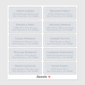 Anpassbare Gästeschriften für Hochzeiten Aufkleber (Blatt)