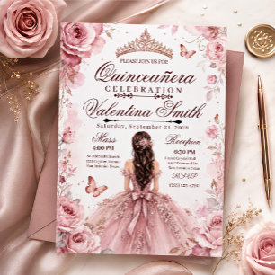 Anpassbare Geburtstagseinladung für Quinceañera Acryleinladungen