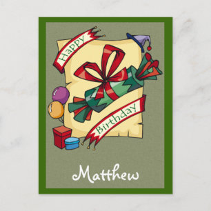 Anpassbare Geburtstagskarten Postkarte