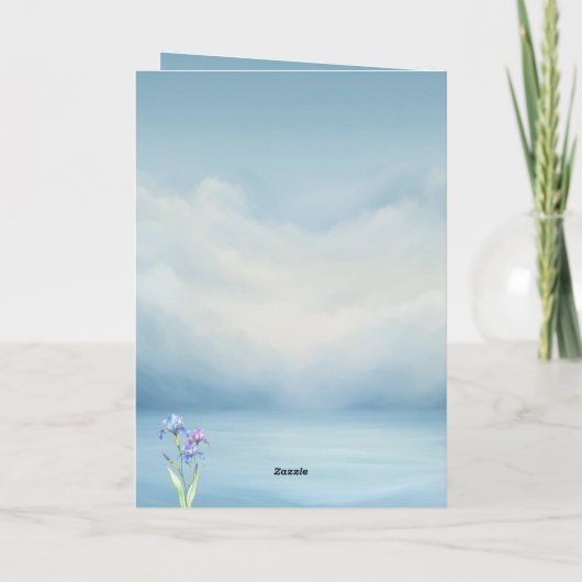 Anpassbare geklappte Grußkarte Karte (Rückseite)