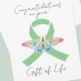 Anpassbare, geklappte Transplantationskarte Dankeskarte